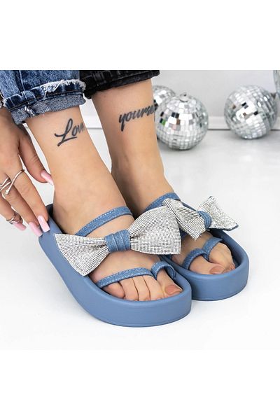mei Women's Slippers with Low Sole 3JF38 Blue | Mei