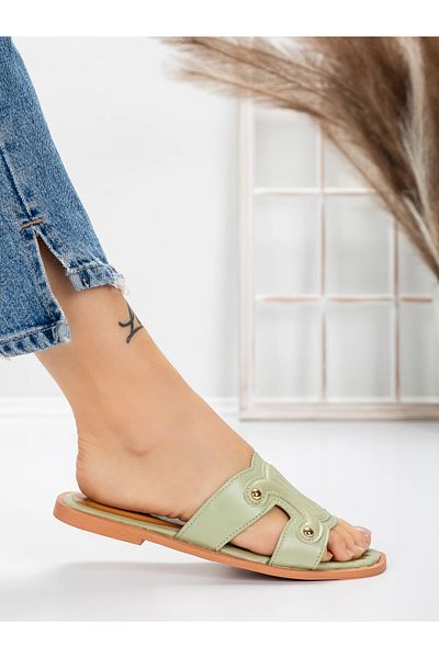 mei Women's Slippers with Low Sole 3AW307 Green | Mei