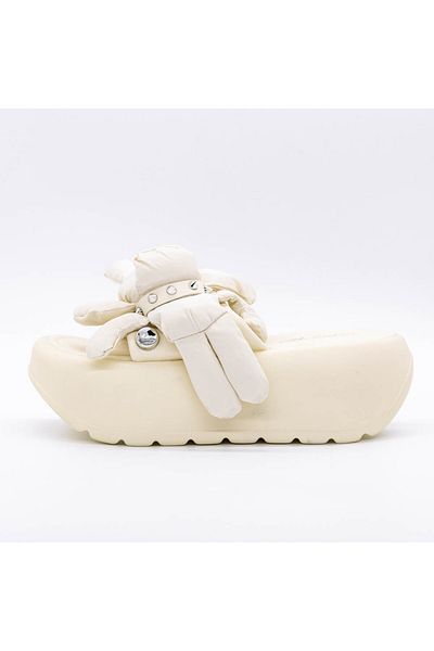 mei Women's Platform Slippers 3WL171 Beige | Mei