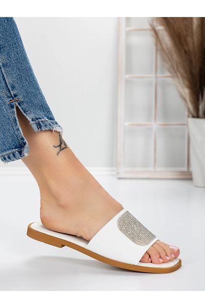 mei Women's Slippers with Low Sole 3AW308 White | Mei