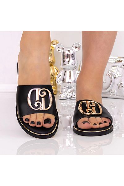 mei Women's Slippers with Low Sole 3PT31 Black | Mei