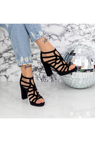 mei Γυναικεία Σανδάλια με Χοντρά Τακούνια 2XKK97 Μαύρα Mei