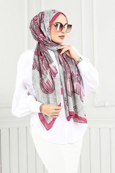 ModaMerve Εθνολογικό Σχέδιο Μαλακή Σα shawl Σειρά 139IPK1145-M Φούξια