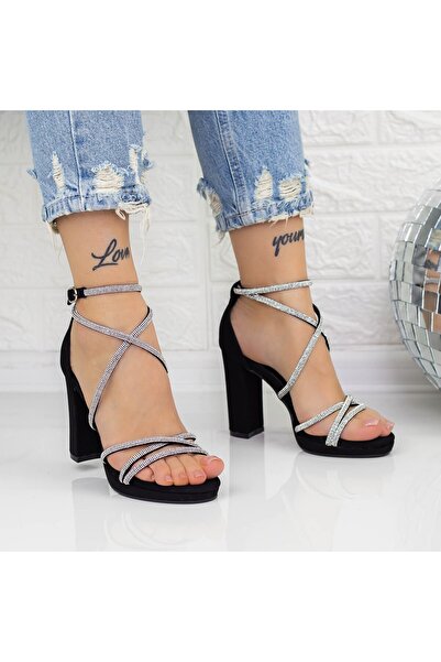 mei Sandale Dama cu Toc gros 2XKK10 Negru Mei