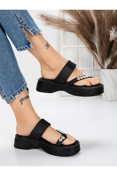 mei Women's Slippers with Low Sole 3AW291 Black | Mei