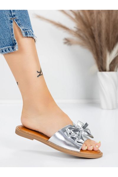 mei Women's Slippers with Low Sole 5PT9 Silver | Mei