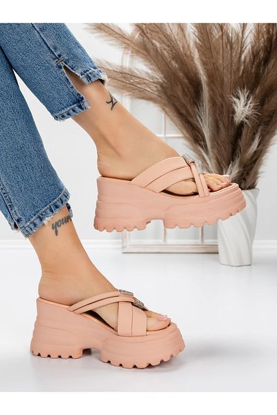 mei Women's Platform Slippers 3AW321 Pink | Mei