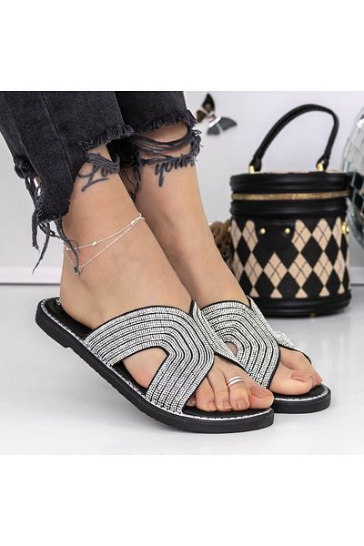 mei Women's Slippers with Low Sole 3PT17 Black | Mei