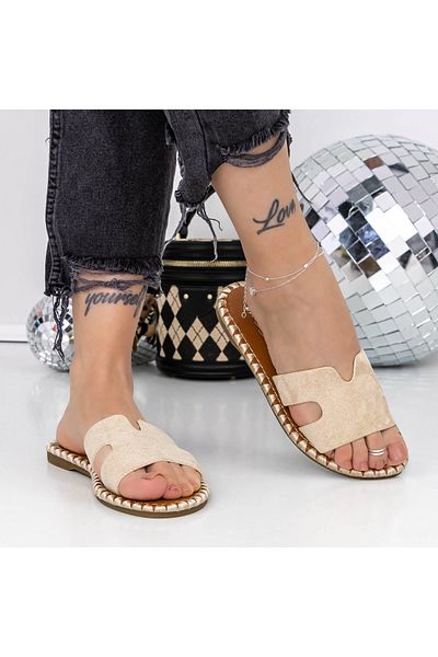 mei Women's Slippers with Low Sole 3BL3 Beige | Mei