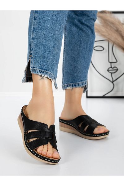 mei Women's Slippers with Low Sole 5GZ33 Black | Mei
