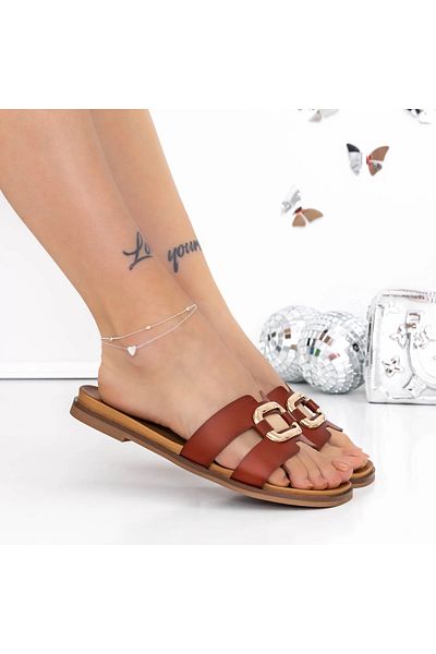 mei Women's Slippers with Low Sole 3GZ99 Brown | Mei
