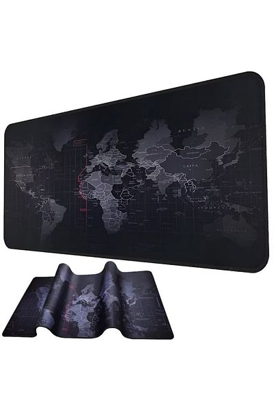 AB HOMES AB HOMES Professional Gaming Mouse Pad, 90x40 cm, World Map Design, Waterproof, Rubber Base An