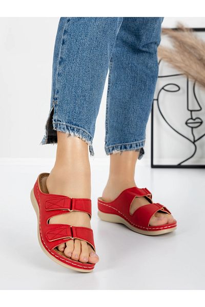 mei Women's Slippers with Low Sole 5GZ35 Red | Mei