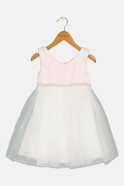 Luna Moon Kids Girl Two-Tone Party Dress, Multicolor