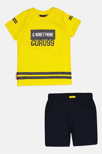 Guru 99 Toddlers Boy 2 Pieces Graphic Print Top And Bottom Set, Multicolor