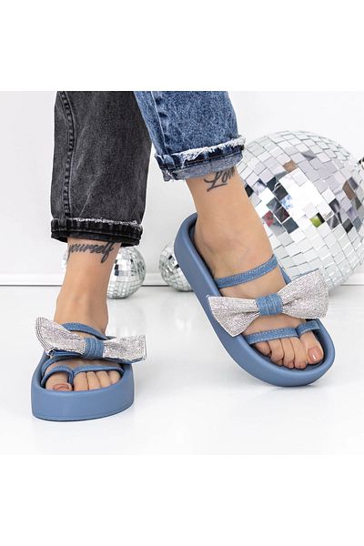mei Women's Slippers with Low Sole 3JF38 Blue | Mei