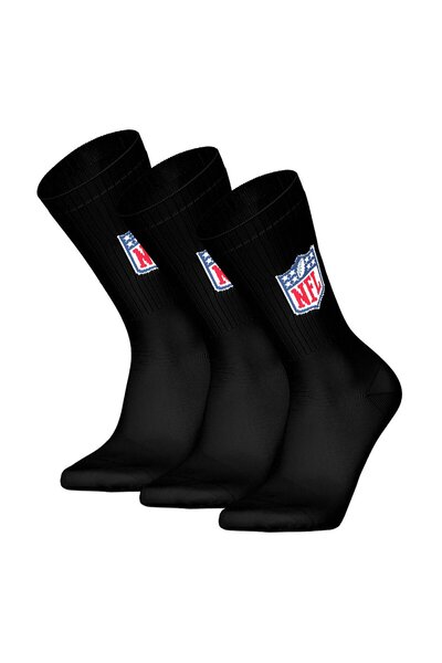 NFL Unisex Socken, 3er Pack - NFL Shield 3Pack Crew Socks, Logo, Baumwollmisc...