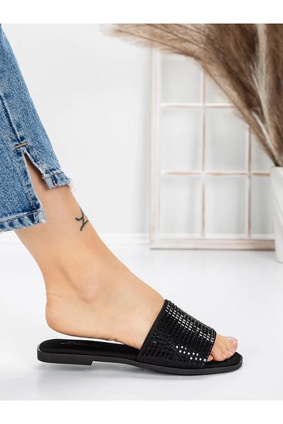 mei Women's Slippers with Low Sole 3AQ18 Black | Mei