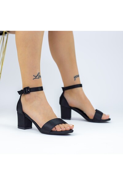 mei Sandale Dama cu Toc gros 2XKK572 Negru (K38) Mei
