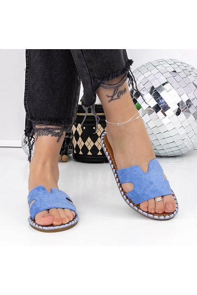 mei Women's Slippers with Low Sole 3BL3 Blue | Mei