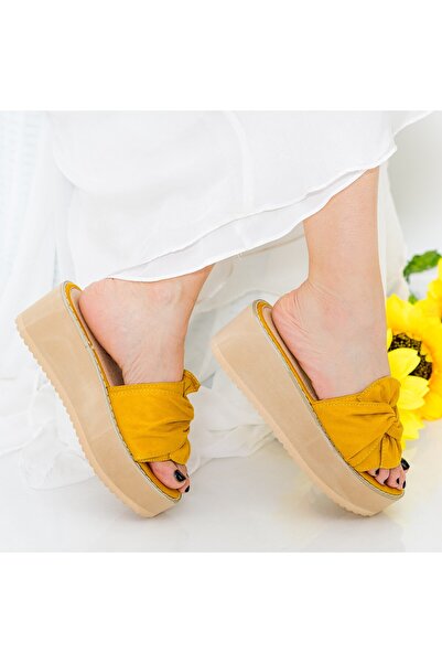 mei Women's Platform Slippers CZMY1 Yellow (C06|000) Mei