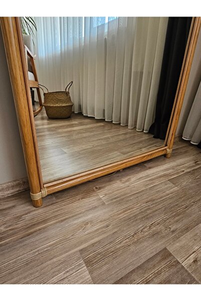 UĞURLU HOME El Yapımı Bambu Çerçeveli Bohem 180x70 cm Ayaklı Boy Aynası