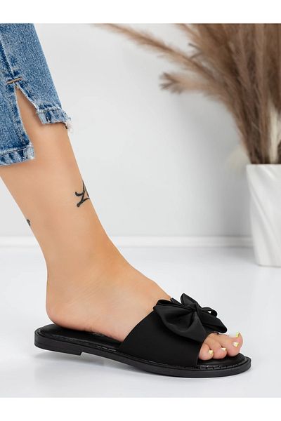 mei Women's Slippers with Low Sole 5PT9 Black | Mei