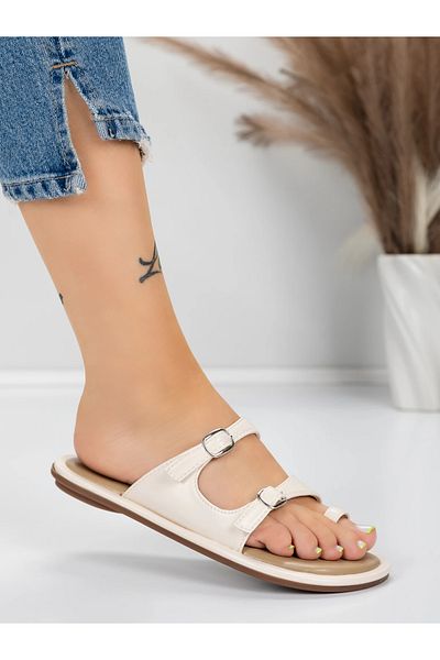 mei Women's Slippers with Low Sole J588-5 Beige | Mei