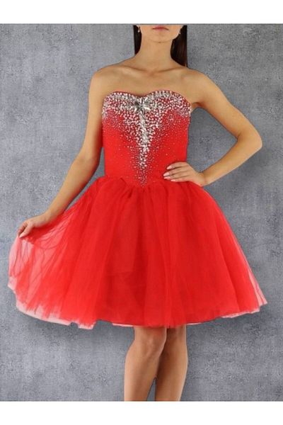Om Red Princess party dress