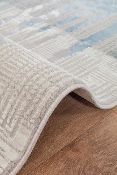 LİNOS HOME Lynosse Mavi Halı Yumuşak Oturma Odası Salon Çocuk Odası Mutfak Halısı P119A