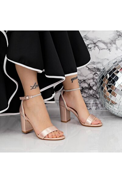 mei Γυναικεία Σανδάλια με Toc gros 2XKK58 Σαμπάνια Mei