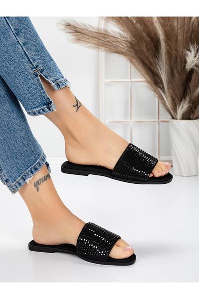 mei Women's Slippers with Low Sole 3AQ18 Black | Mei