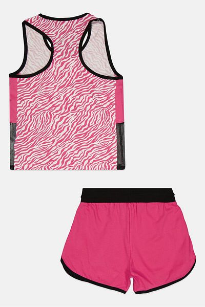 Guru 99 Kids Girl 2 Pieces Animal Print Top And Bottom Set, Multicolor