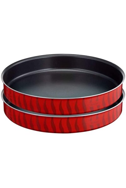 Generic طقم صواني فرن تيفال السيف جاليري، قطعتان - أحمر