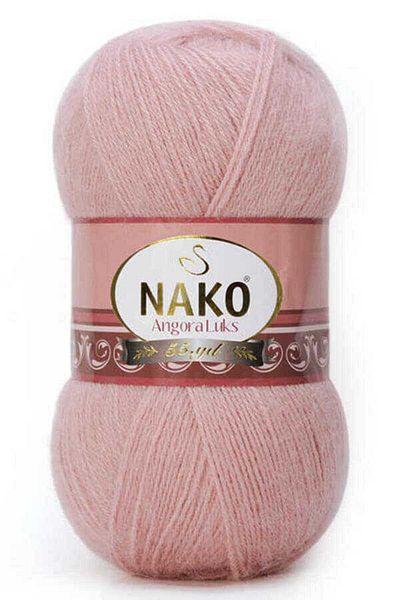NAKO 5 τεμάχια Γάτα Angora Πολυτελές Νήμα Χειροποίητης Πλέξης 10275 Ροδοκόκκινο Πούδρα