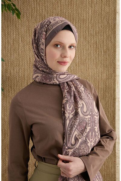 Fatma Atasoy Rosalie Mink Ethnic Pattern Shawl