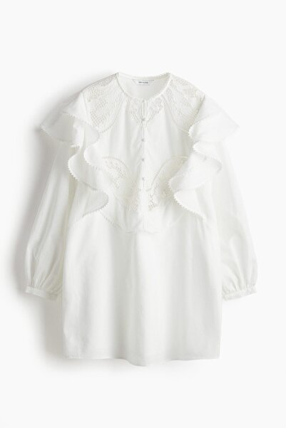 H&M Keten Karışımlı Tunik Elbise