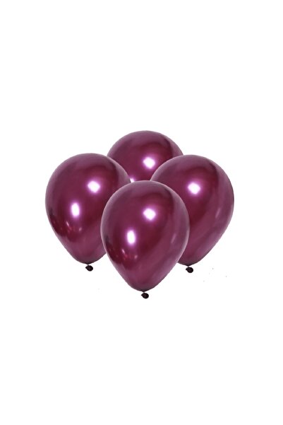 METALİK BALON - BORDO - 100 ADET - 12 INCH
