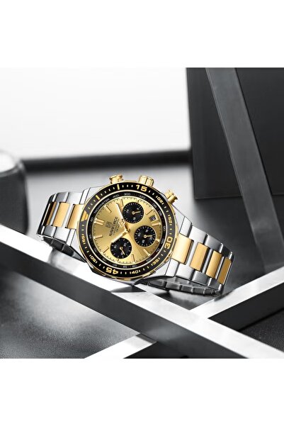 Naviforce Luxury Stainless Steel Chronograph Watch for Men with Multifunctional Dial and Water Resistant Desig