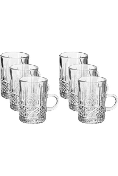 Generic Al Saif Gallery glass tea set, 6 pieces - clear
