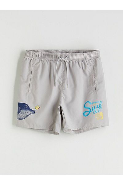 LC Waikiki XSIDE شورت سباحة قصير للرجال مطبوع عليه SpongeBob