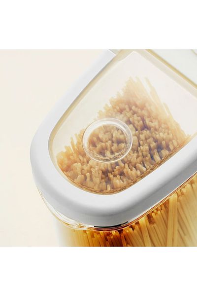IKEA Dry food jar with lid, transparent/white, 2.3 l
