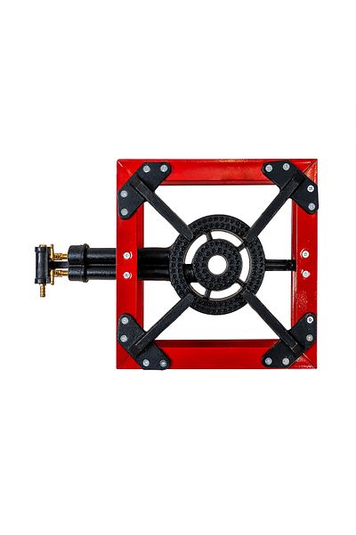 Z-Tools Focar de gaz cu 2 focuri exterioare, portabil, fontă și oțel, 33 x 33 cm / ZTS 5526
