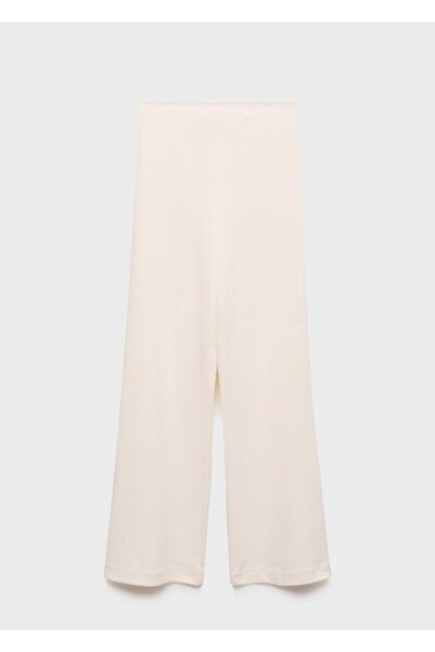 MANGO Woman Hamile düz kesim pamuklu pantolon