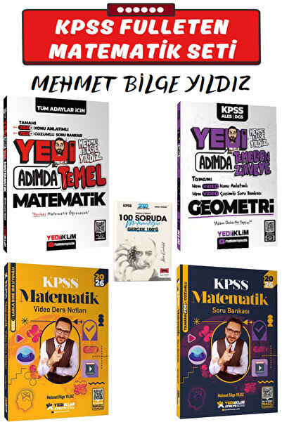 Yediiklim Yayınları Mehmet Bilge Yıldız|Yedi Adımda Temel Matematik+Yedi Adım...