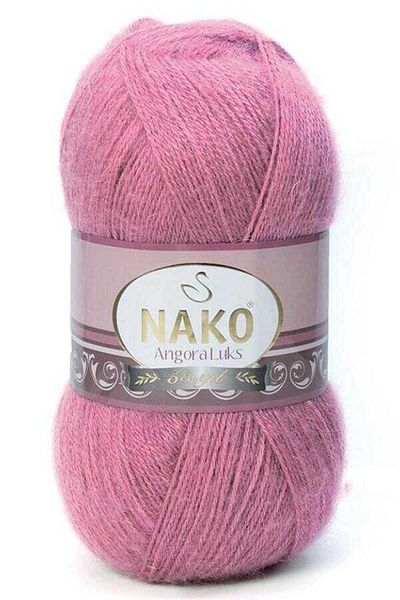 NAKO 5 τεμάχια Angora Luxury Hand Knitting Yarn 6682 Ροζ