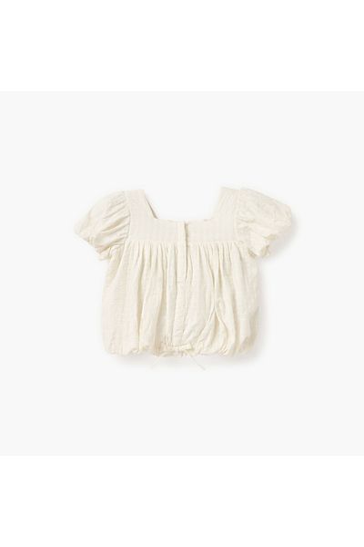 Juniors Textured Top and Pant Set
