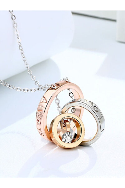 VOLY Lantisor cu pandantiv i love mom argintiu de 45 cm reglabil