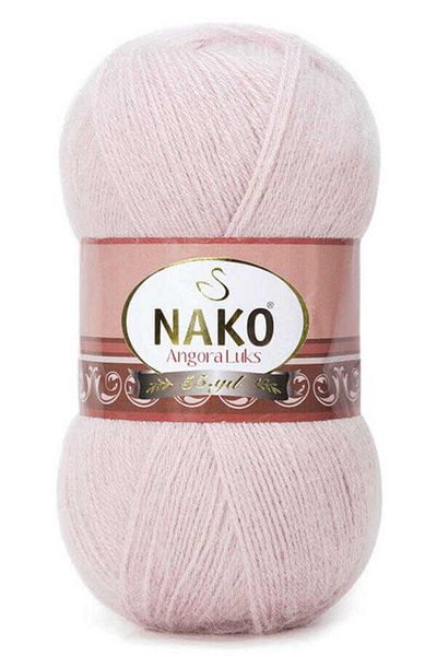 NAKO 5 τεμάχια Angora Πολυτελές Νήμα Χειροποίητης Πλεξίματος 318 Μπούμπουκες Ρόδου