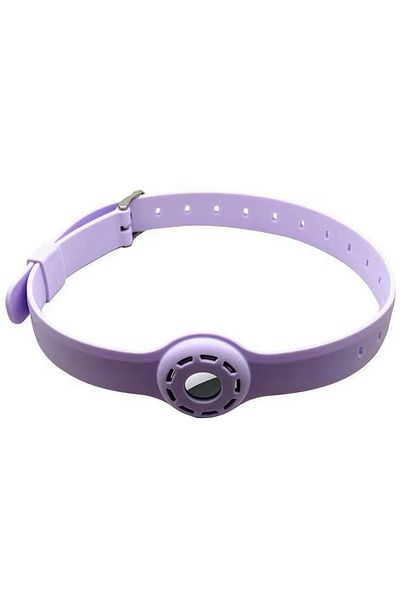 REDz Accessories Sports Collar with Airtag Holder, Anti-Lost, Adjustable, Silicone, Purple